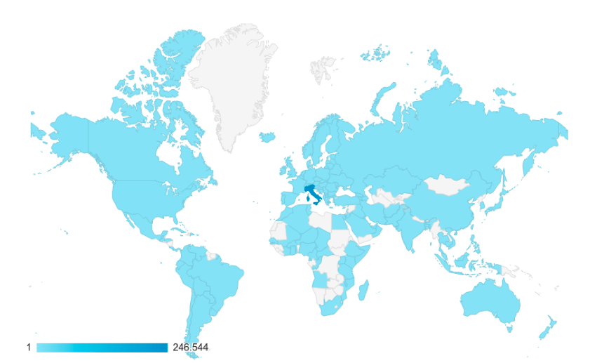 Visitatori del sito nel mondo