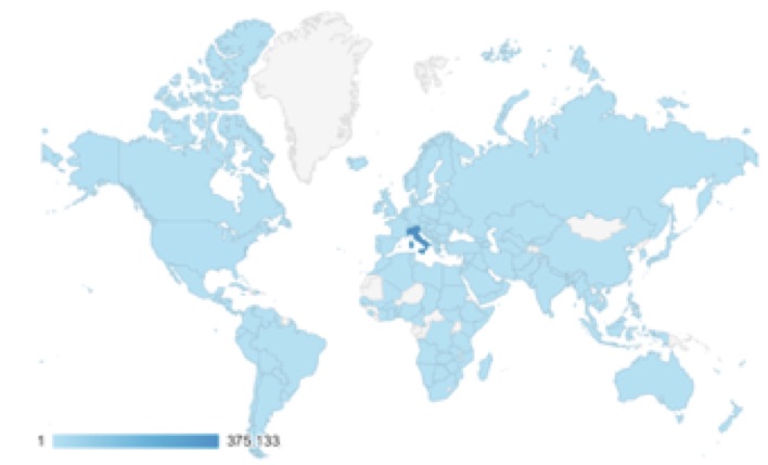 Distribuzione degli utenti di www.pharmacovigilance.eu